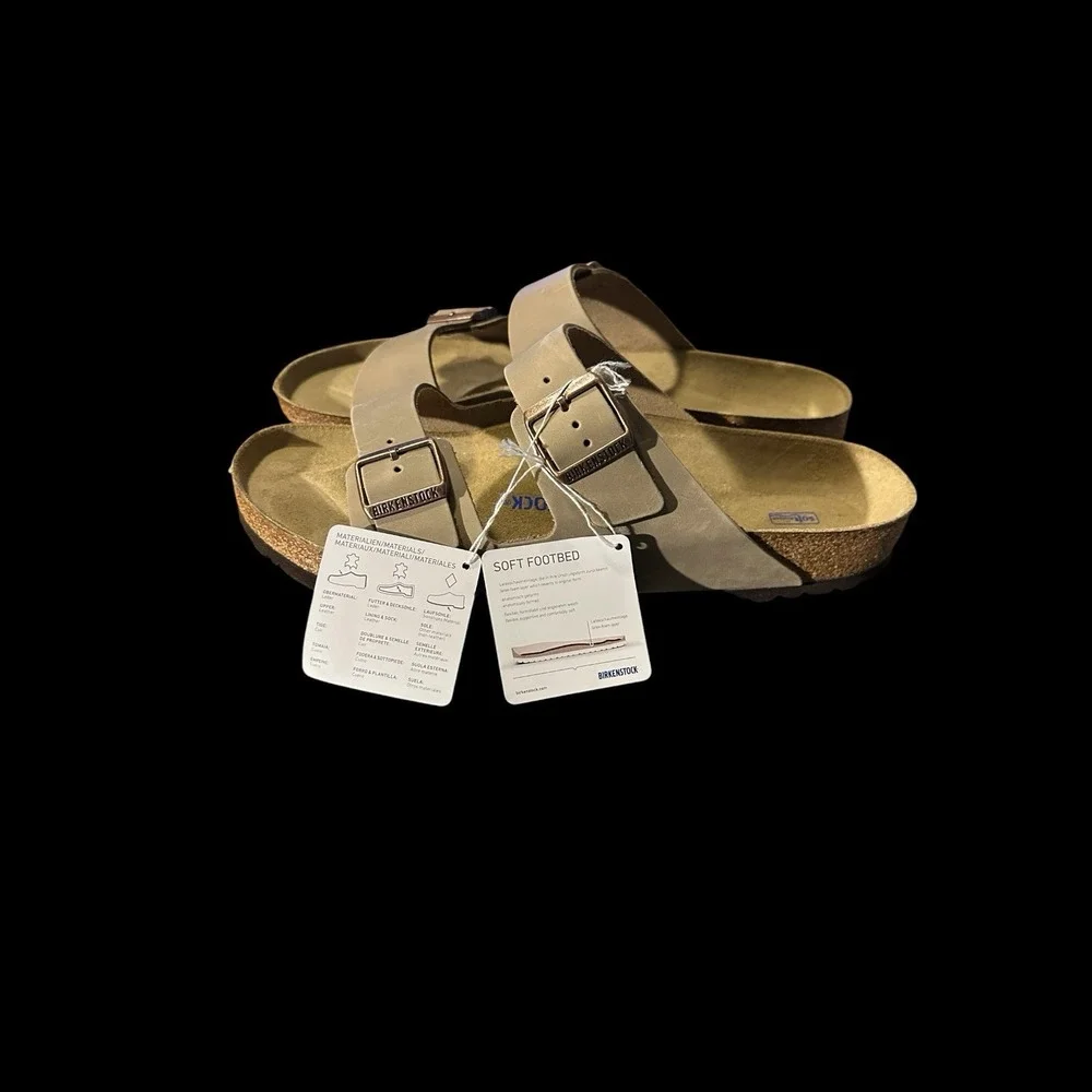 Birkenstock Arizona Soft Footbed Tobacco Brown Leather Men's 13 EU 46 New Box